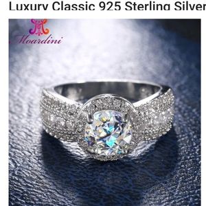 Sterling Silver with Crystal Diamonesk Ring